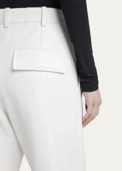 Bottega VenetaNapa Leather Rounded Leg Trousers