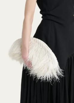 Bottega VenetaNappa Leather & Feather Clutch Bag