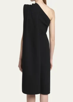 Bottega VenetaOne-Shoulder Drape Slit Dress