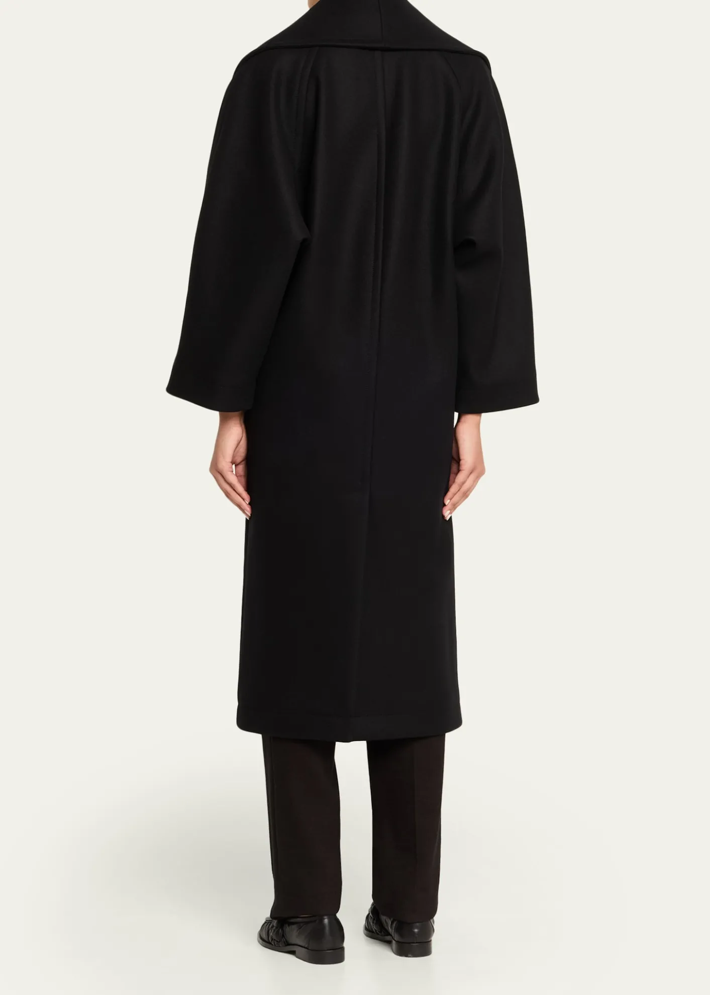 Bottega VenetaOversized Collar Double-Breasted Wool-Blend Coat