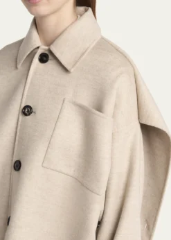Bottega VenetaOversized Light Double Wool Cashmere Jacket