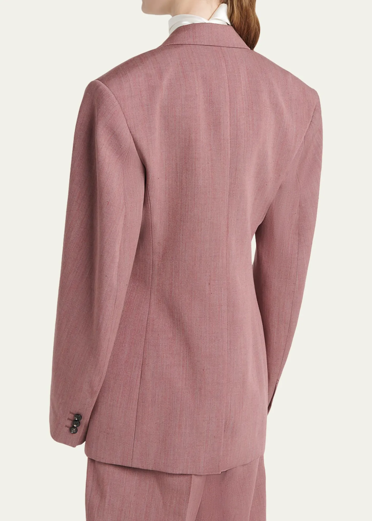 Bottega VenetaOversized Wool-Linen Single-Breasted Jacket