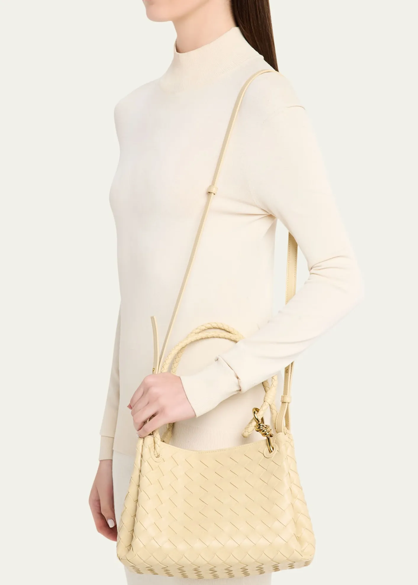 Bottega VenetaParachute Medium Nappa Leather Shoulder Bag