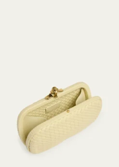 Bottega VenetaPuffy Leather Knot Clutch Bag