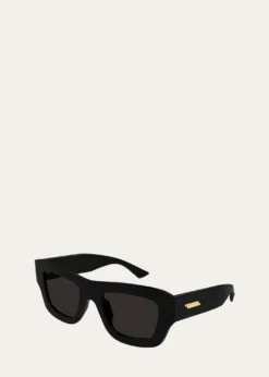 Bottega VenetaRecycled Acetate Rectangle Sunglasses