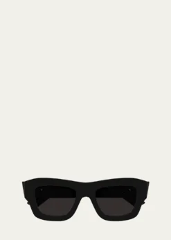 Bottega VenetaRecycled Acetate Rectangle Sunglasses
