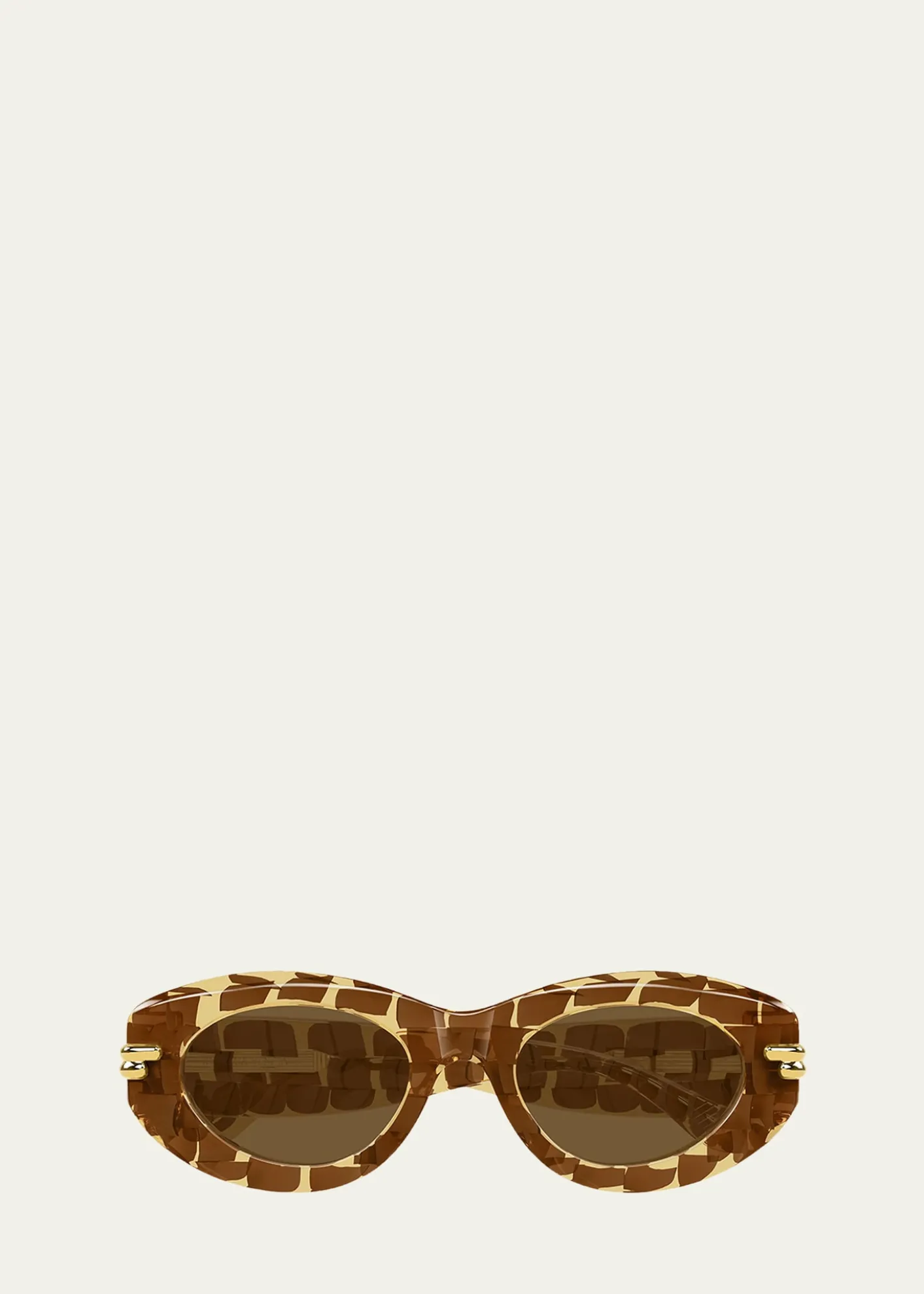 Bottega VenetaRibbon 55mm Acetate Oval Sunglasses