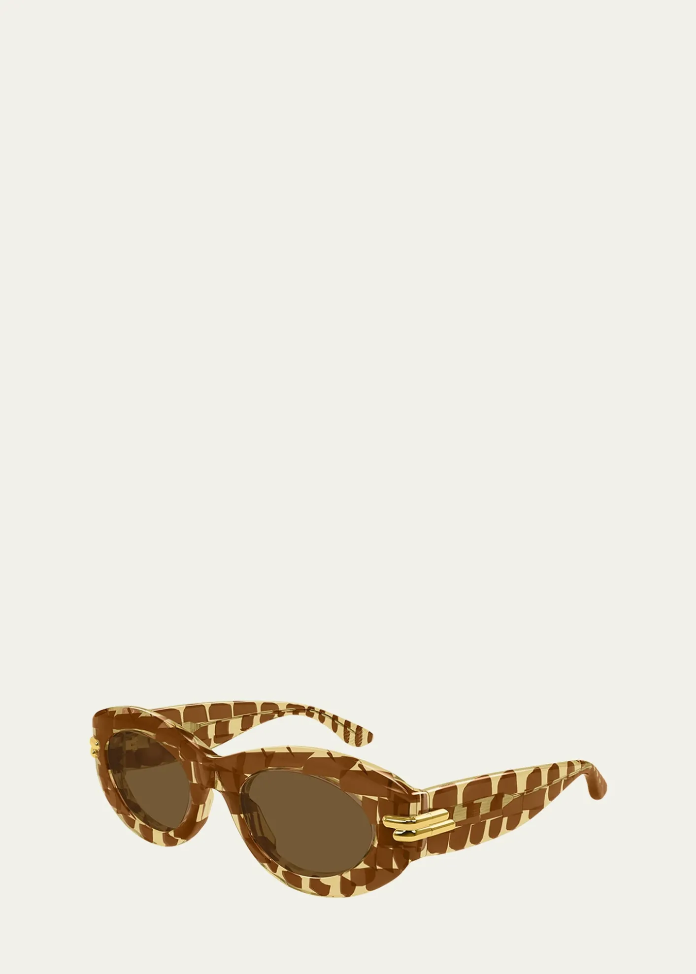 Bottega VenetaRibbon 55mm Acetate Oval Sunglasses