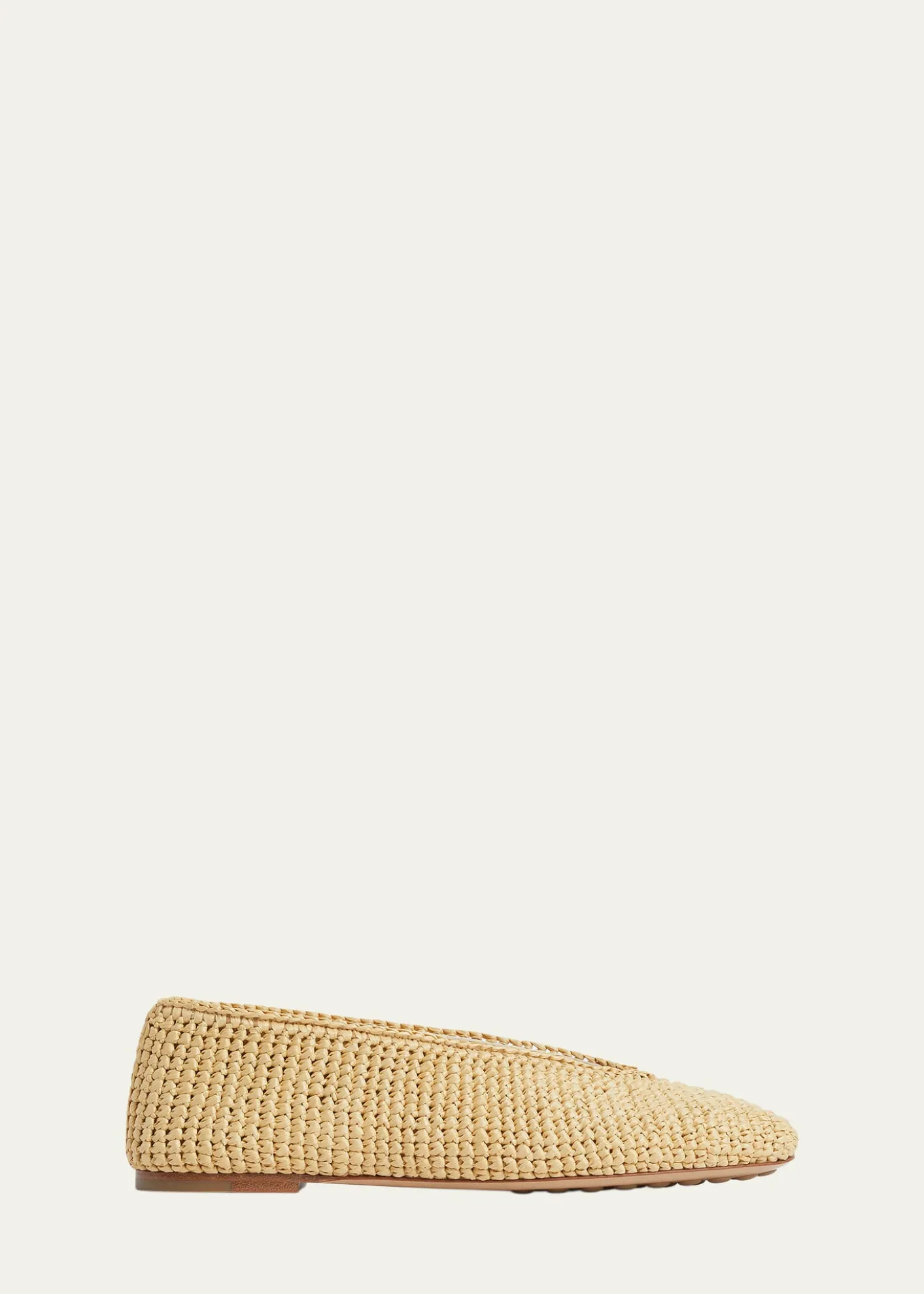 Bottega VenetaRosa Raffia Ballerina Flats