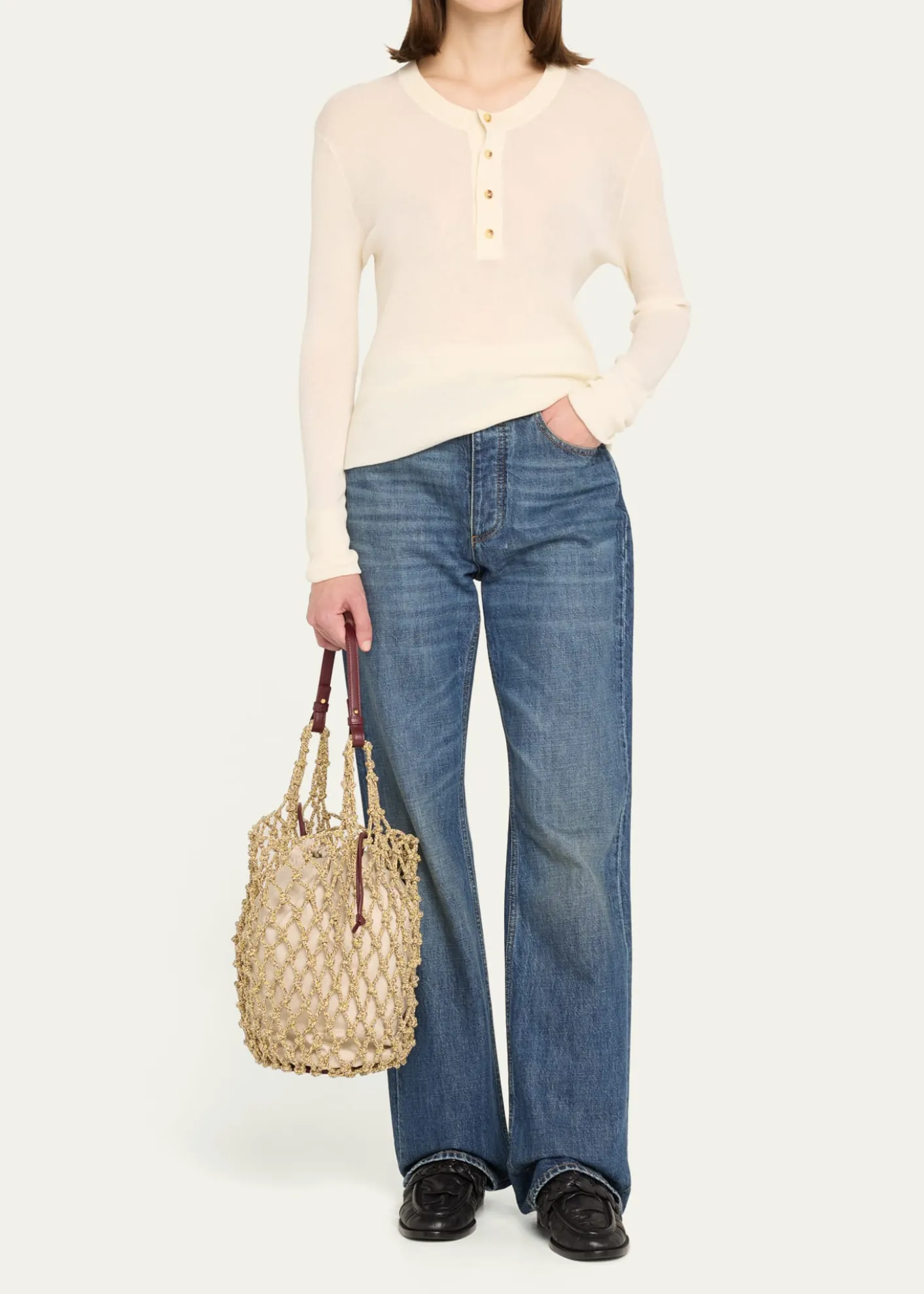 Bottega VenetaSalina Macrame Top Handle Bag
