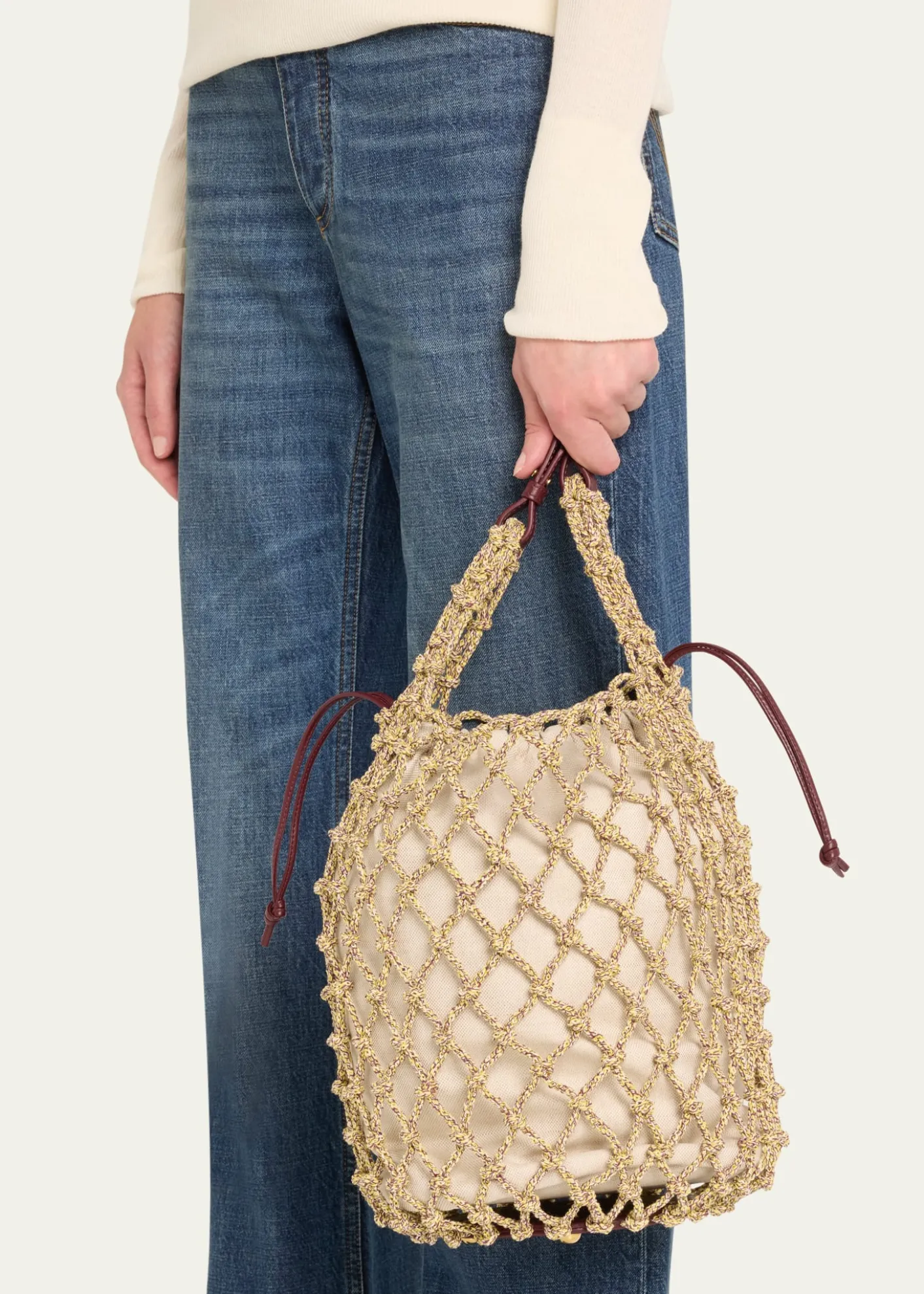 Bottega VenetaSalina Macrame Top Handle Bag