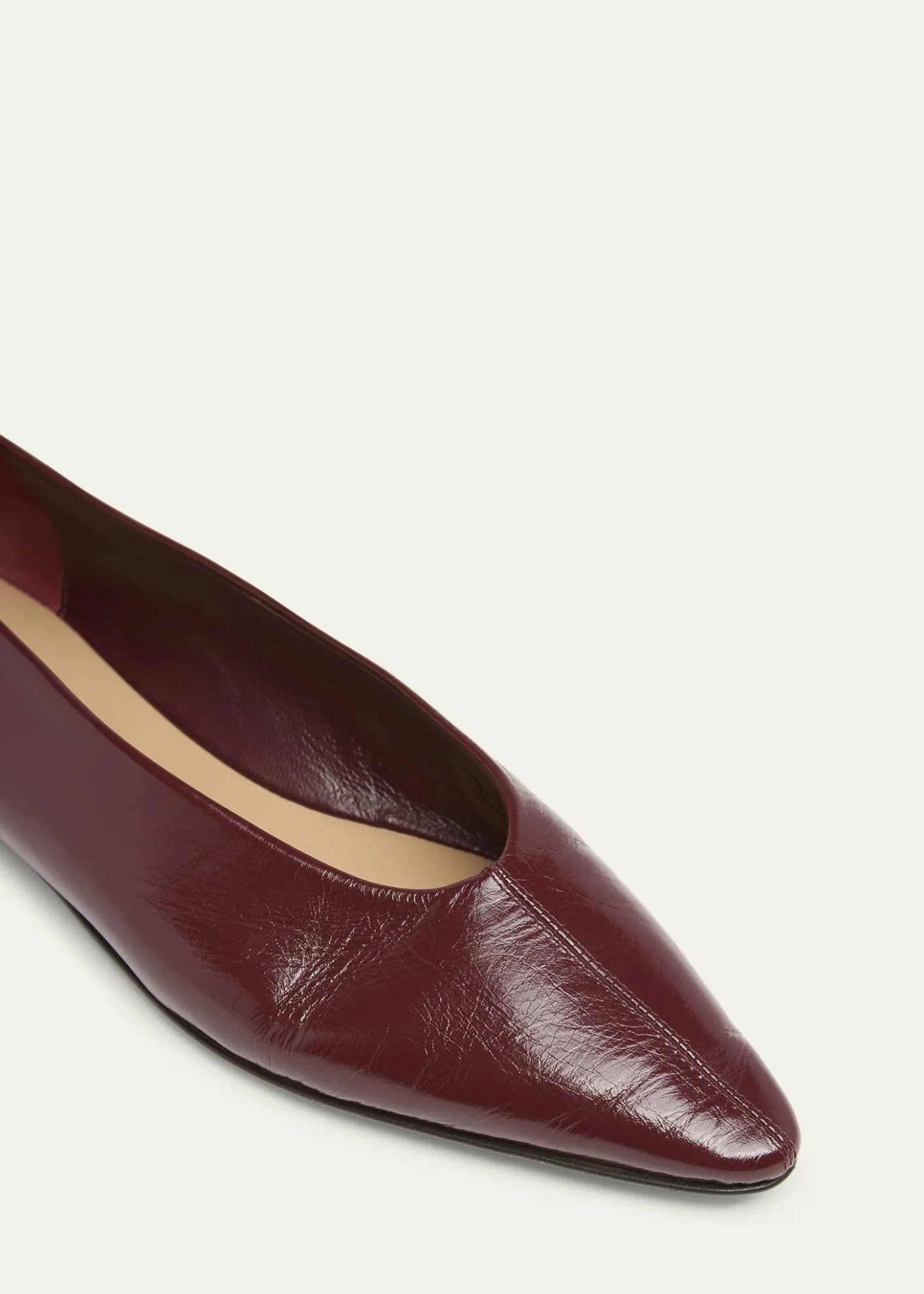 Bottega VenetaSofia Pointed Leather Ballet Flats