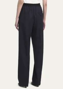 Bottega VenetaSubtle Striped Straight-Leg Wool Trousers