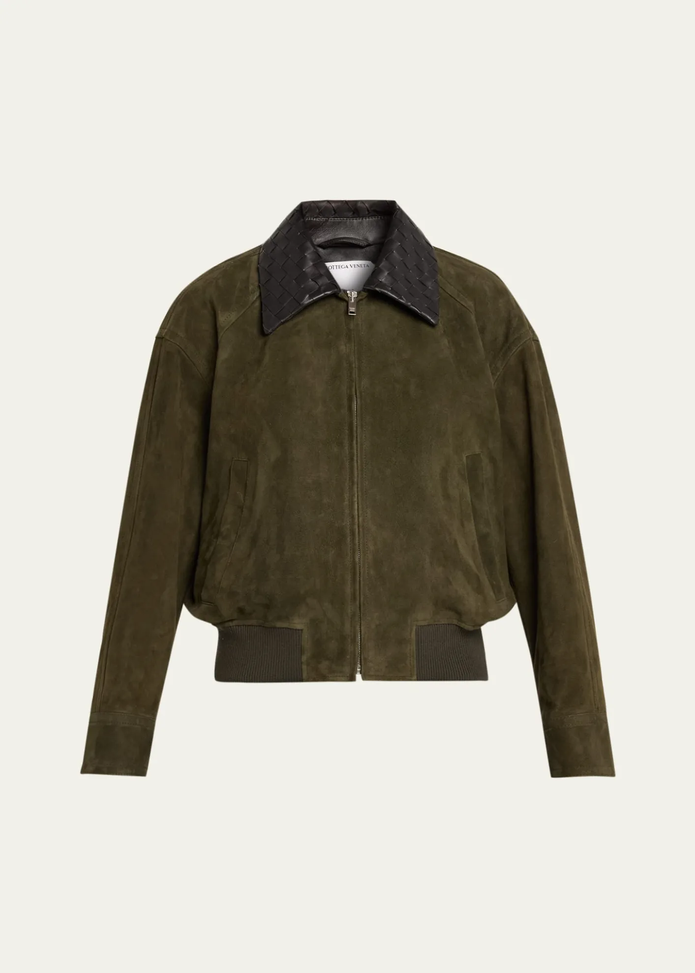 Bottega VenetaSuede Leather Blouson Jacket