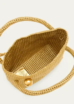 Bottega VenetaTosca Intreccio Leather Mini Top-Handle Bag