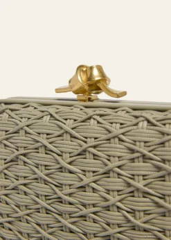 Bottega VenetaWoven Leather Cord Knot Clutch Bag