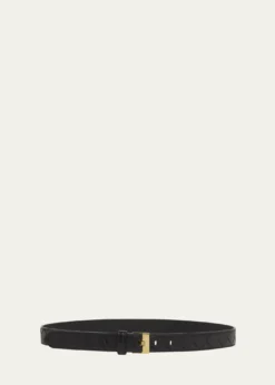 Bottega VenetaWoven Leather & Brass Belt