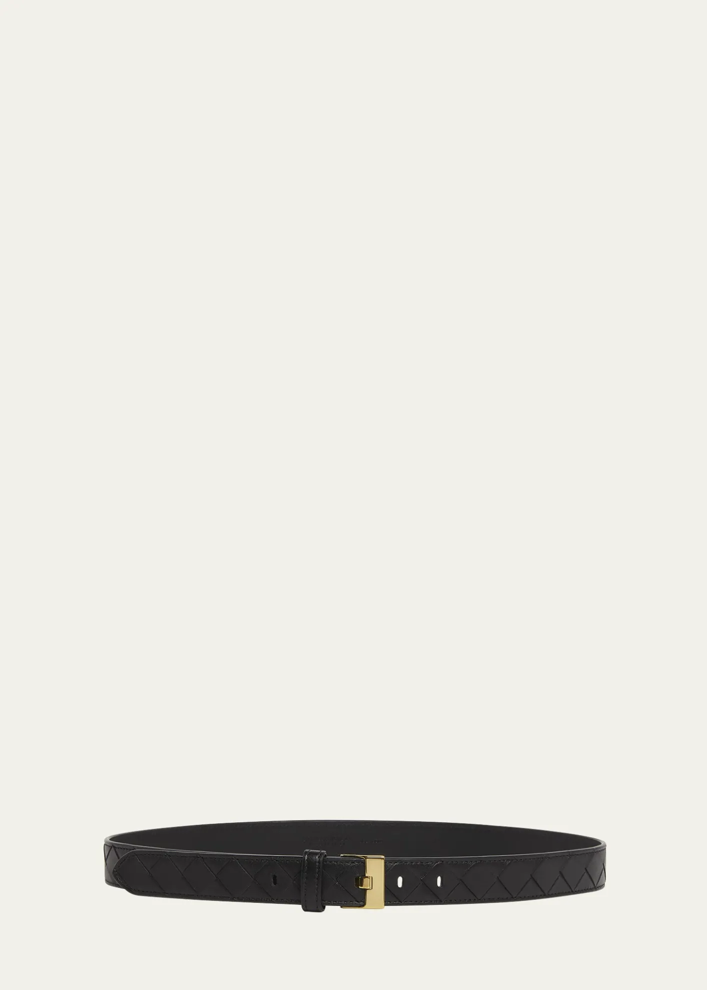 Bottega VenetaWoven Leather & Brass Belt