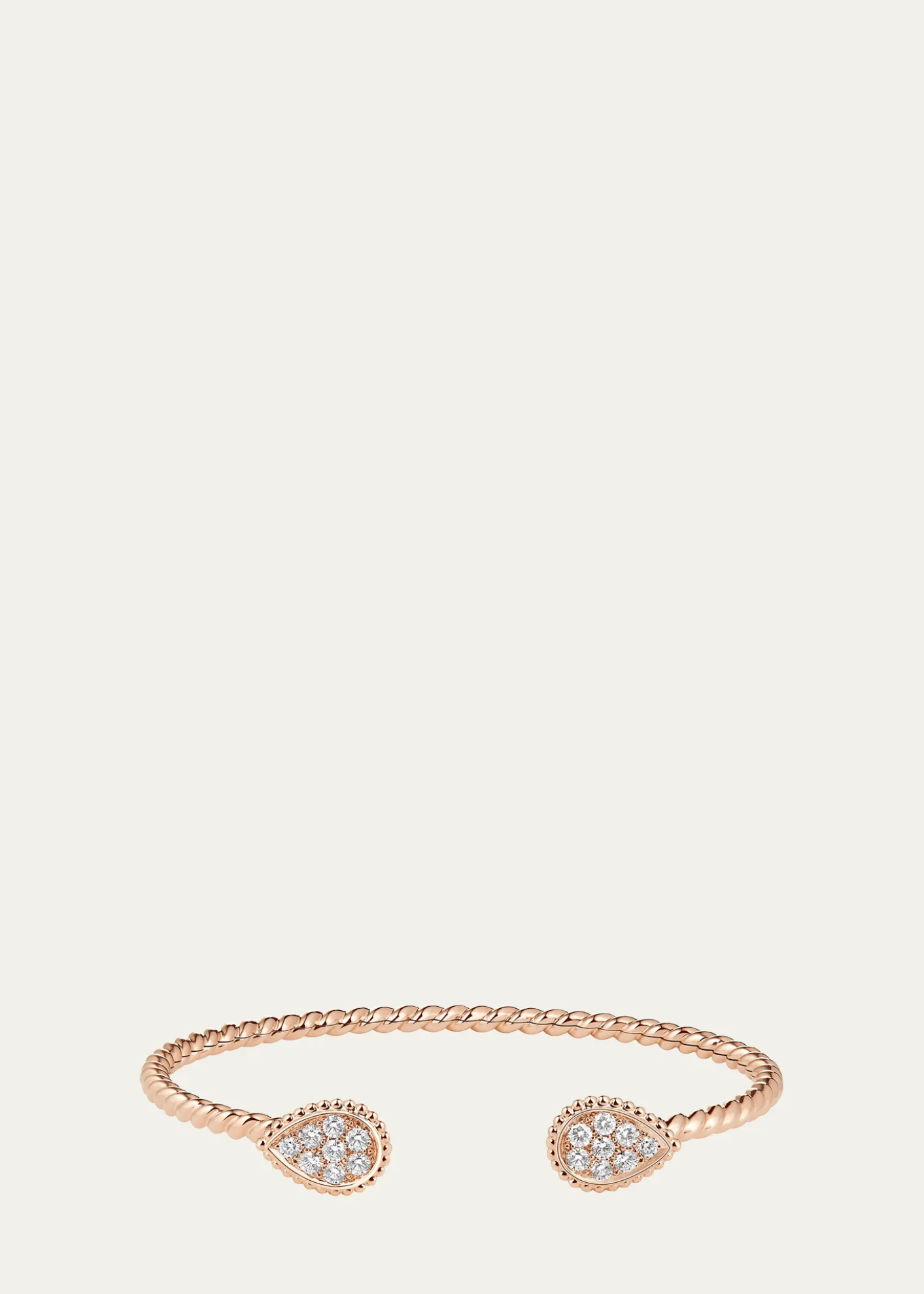 Boucheron18K Rose Gold Serpent Boheme Bracelet with Diamonds