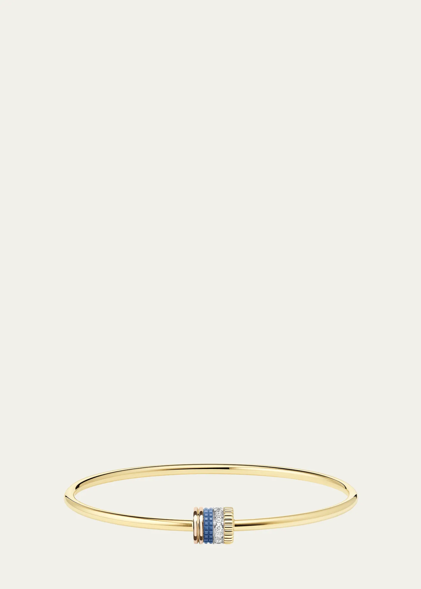 Boucheron18K Yellow, Rose, and White Gold Quatre Blue Edition Bracelet with Diamonds