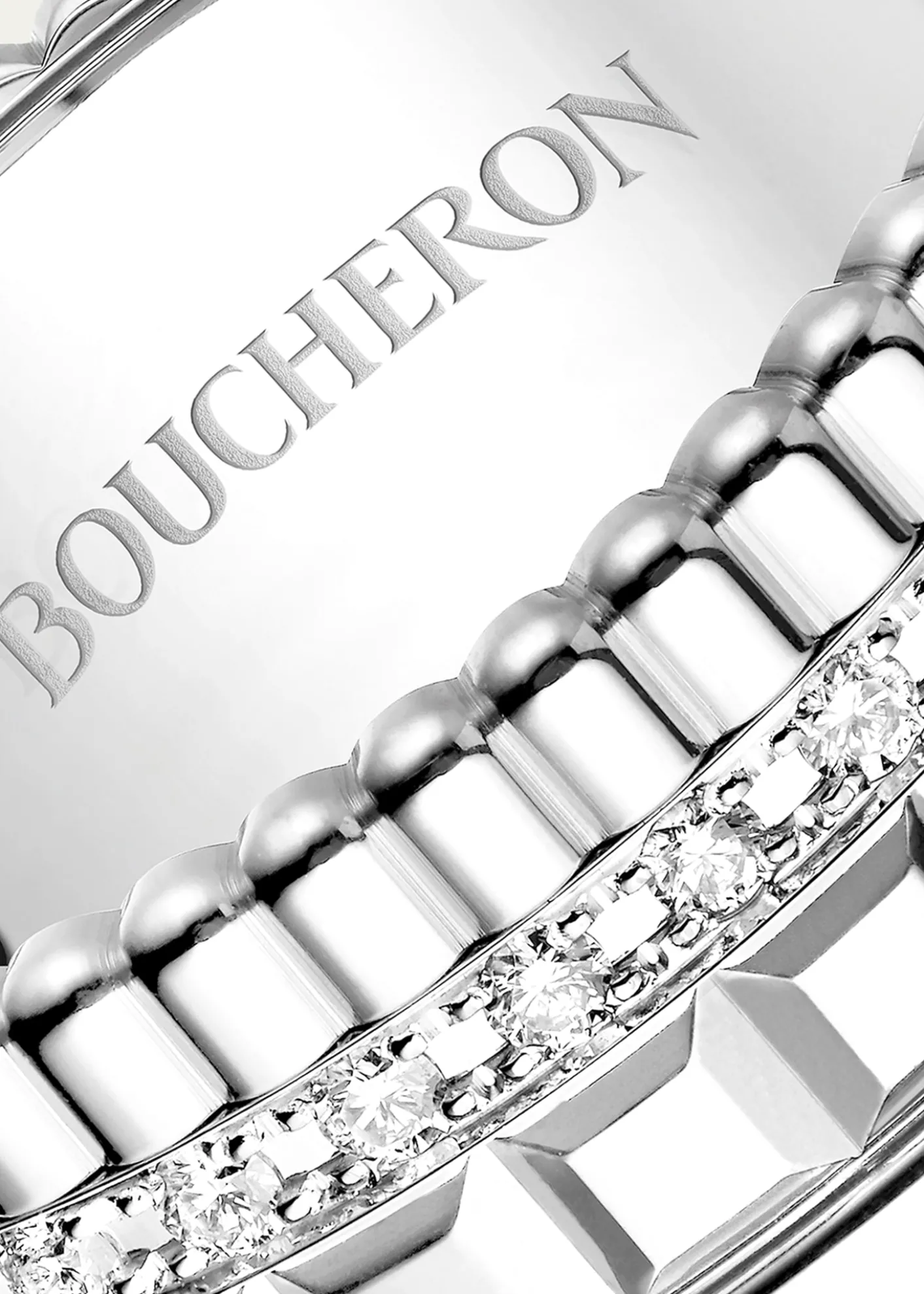 Boucheron18K White Gold Quatre Radiant Edition Ring with Diamonds