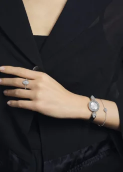 Boucheron18K White Gold Serpent Boheme Diamond Ring with S Motif