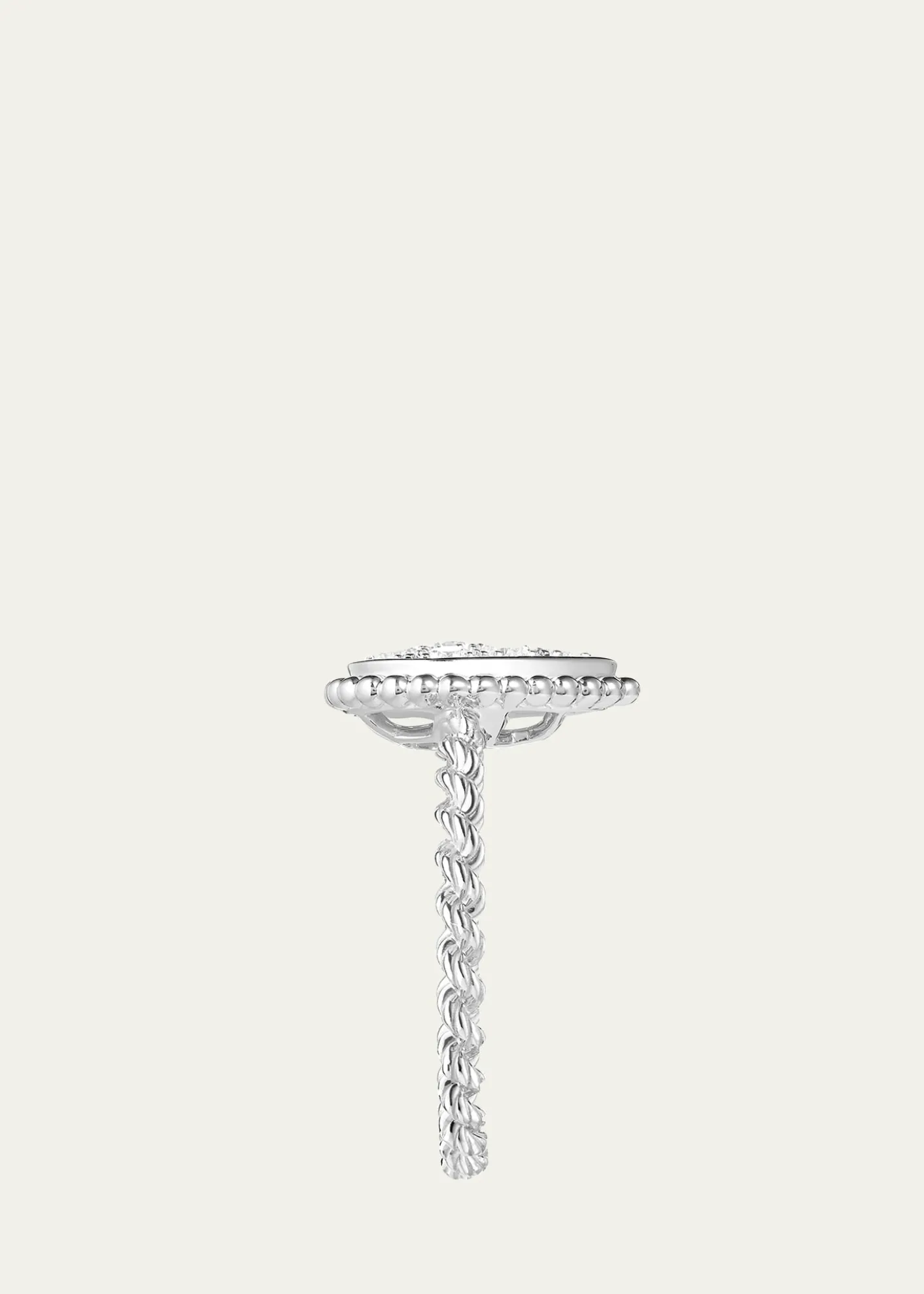 Boucheron18K White Gold Serpent Boheme Diamond Ring with S Motif