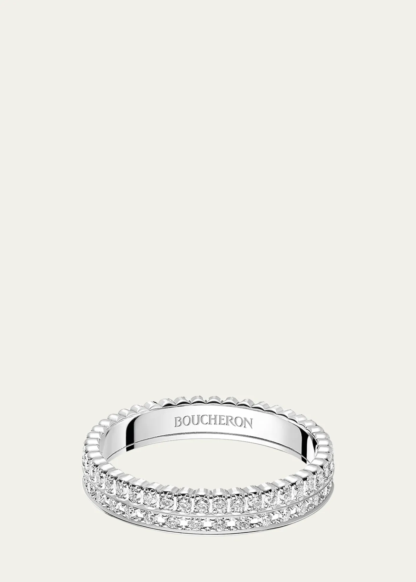 BoucheronQuatre Radiant Edition White Gold Diamond Wedding Band Ring