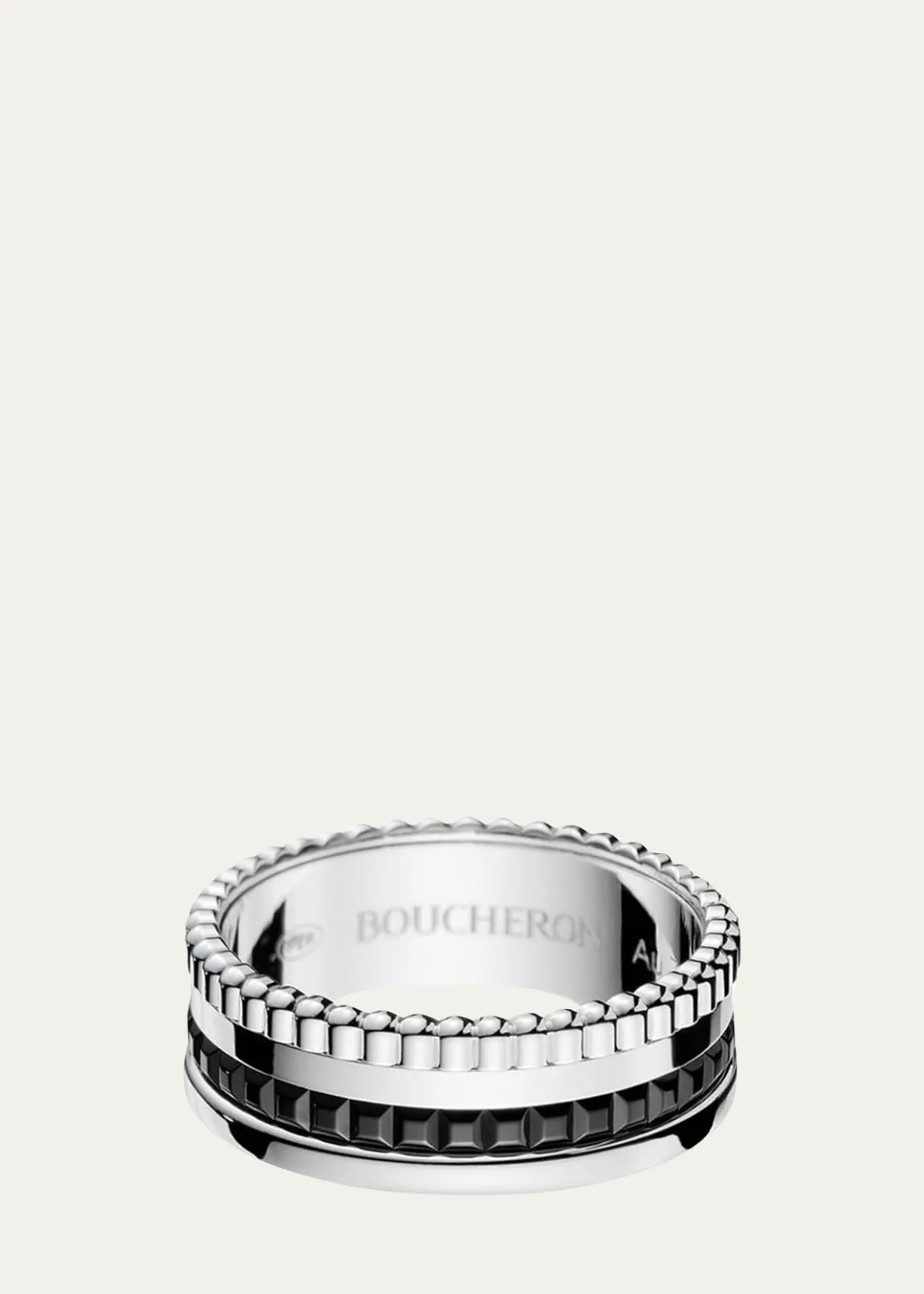BoucheronQuatre Ring in White Gold with Black PVD