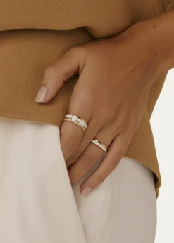 BoucheronQuatre Wedding Band in Pink Gold with White Ceramic
