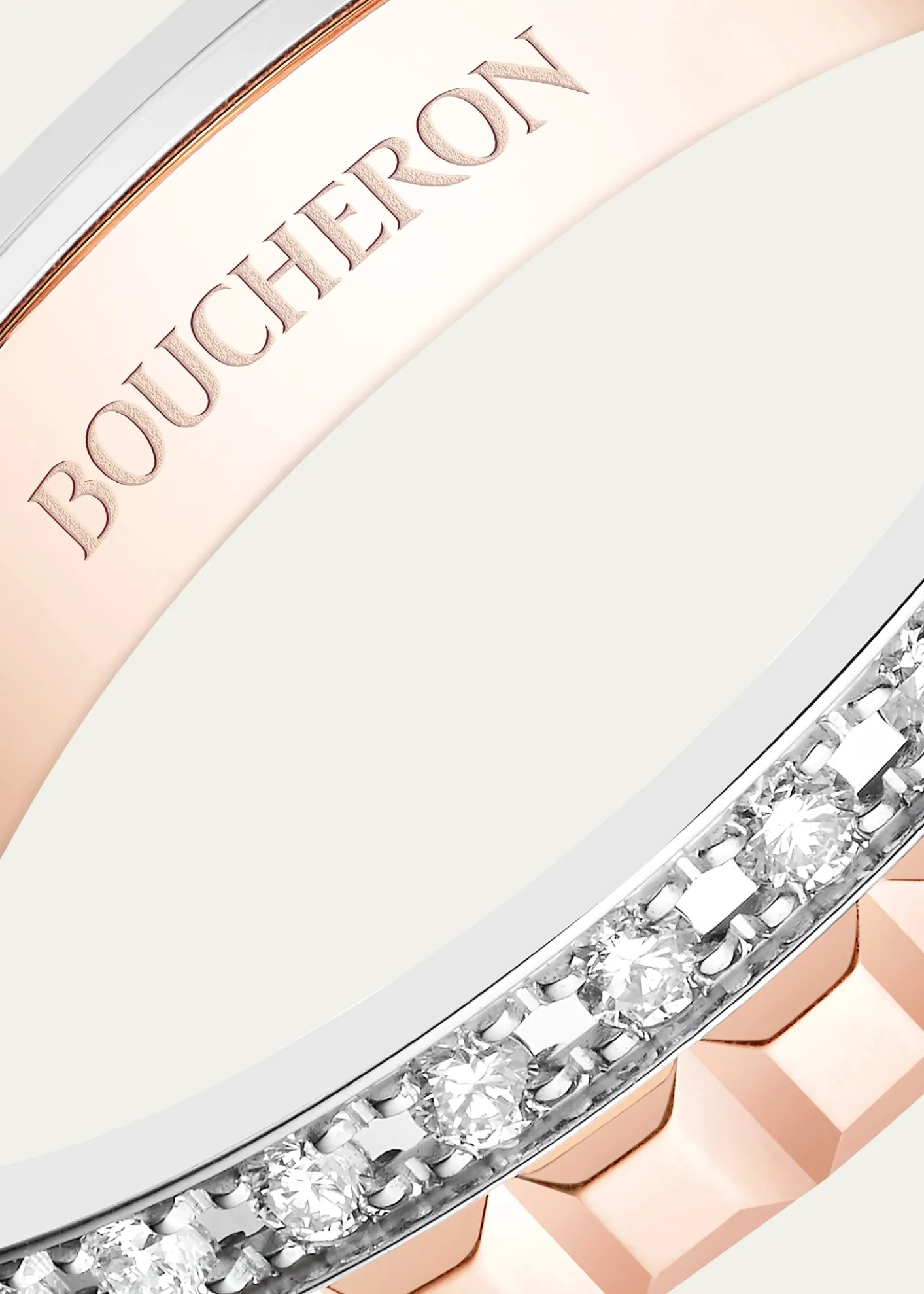 BoucheronRose Gold and White Gold Quatre Diamond Ring