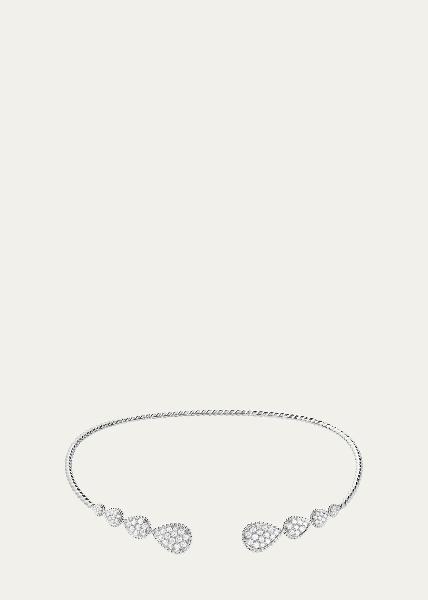 BoucheronSerpent Boheme 18K White Gold Diamond Choker Necklace