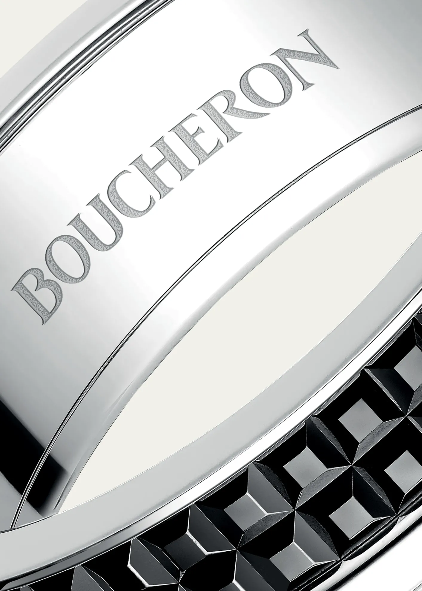 BoucheronWhite Gold Quatre Black Edition Band Ring, Large Model