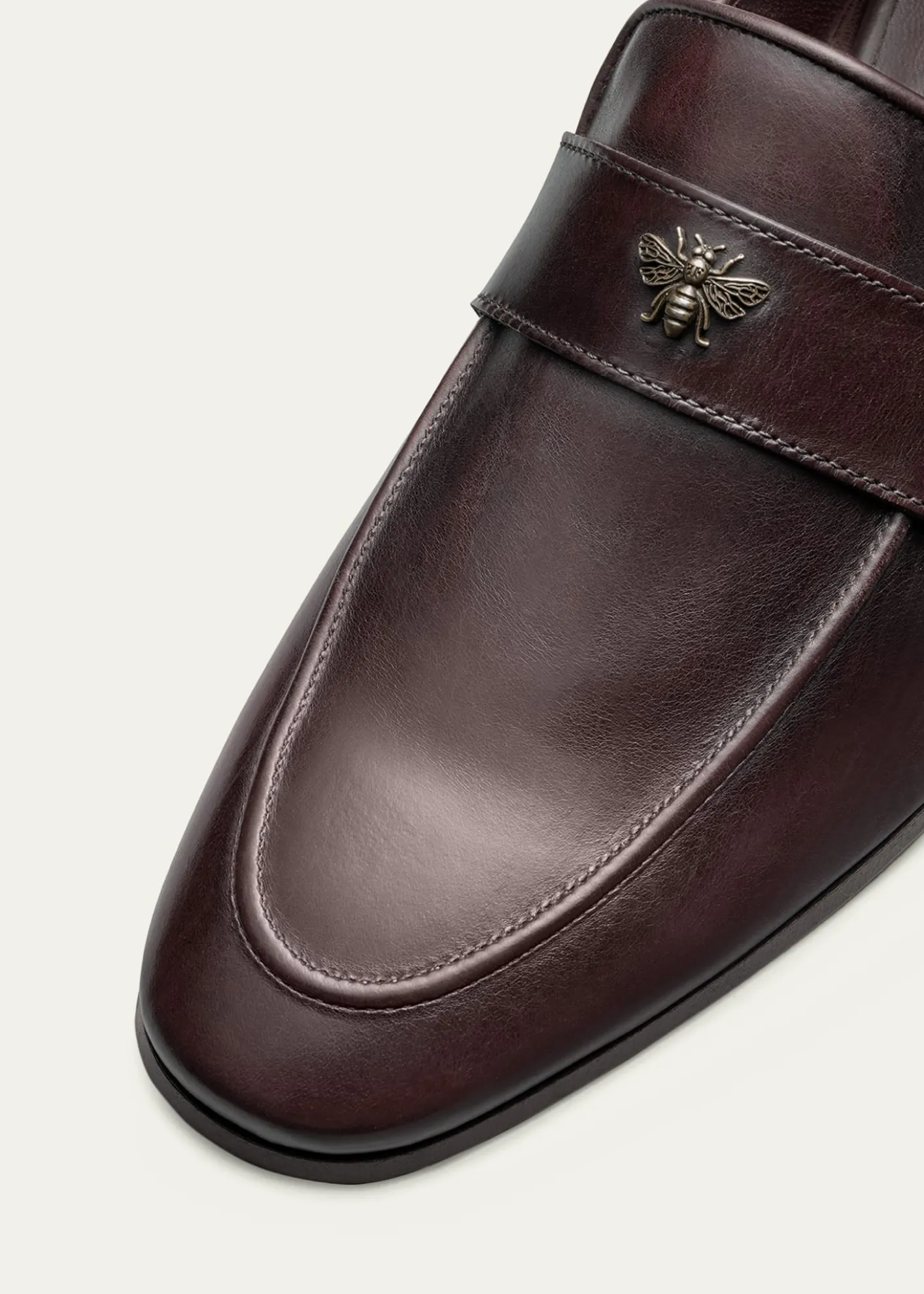 BougeotteBrushed Leather Block-Heel Loafers