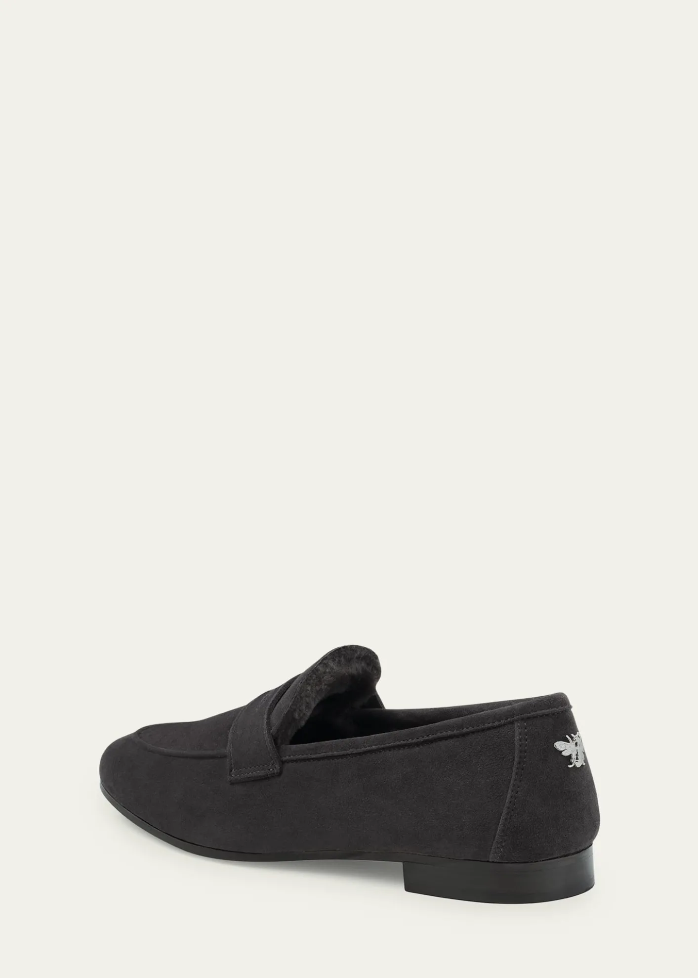BougeotteFlaneur Suede Shearling Penny Loafers