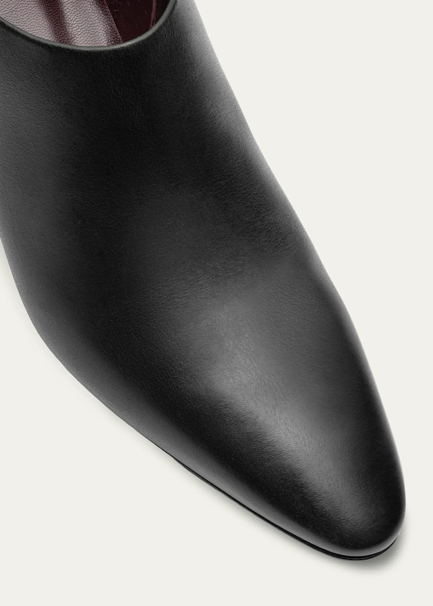 BougeotteLeather Low Heeled Hexagon Booties
