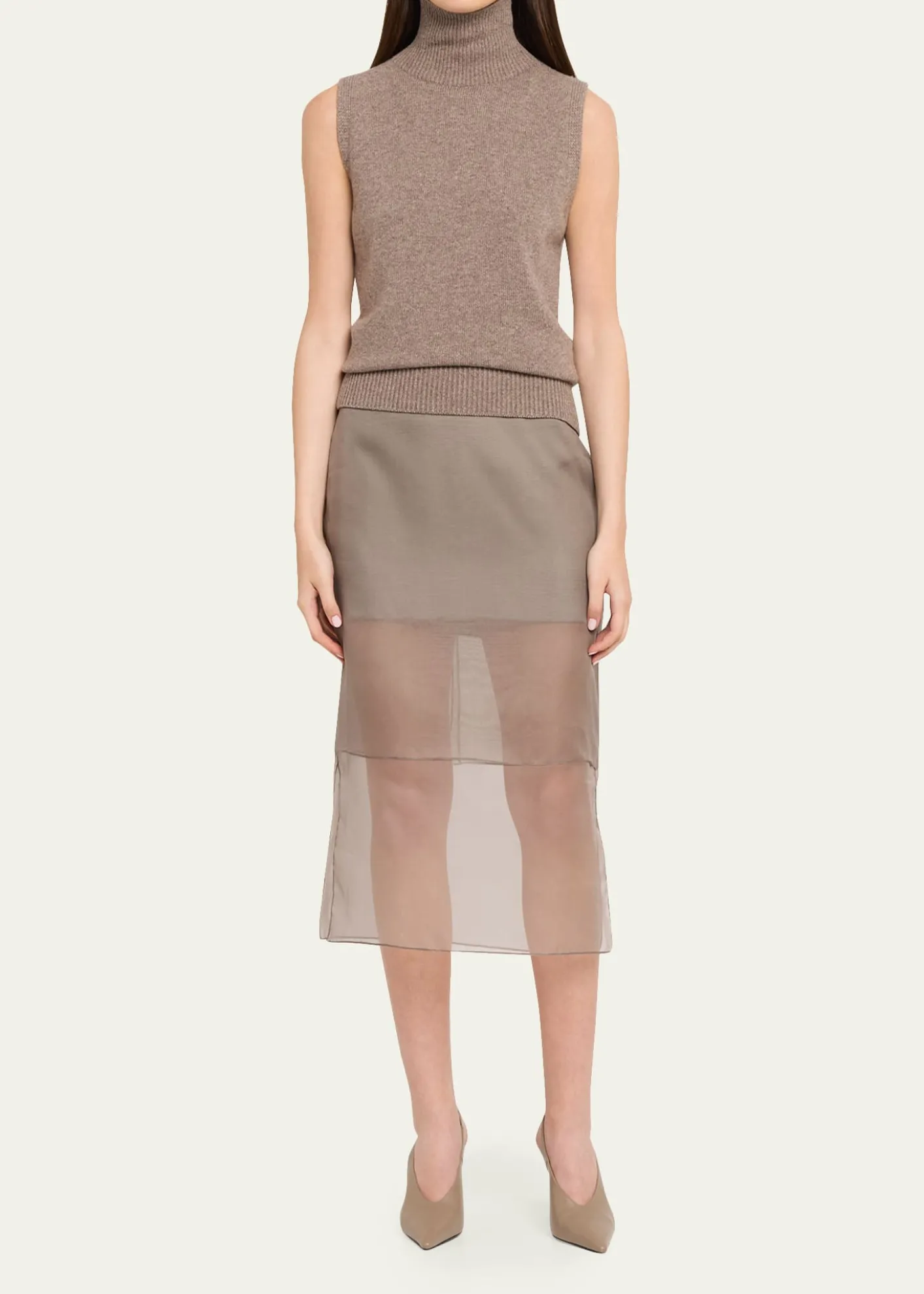 Brandon MaxwellBruno Turtleneck Sleeveless Sweater
