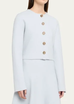 Brandon MaxwellRyder Wool Knit Crop Jacket