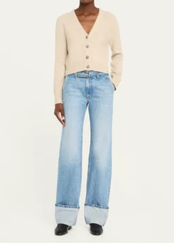 Brandon MaxwellSloane V-Neck Silk-Cashmere Cardigan