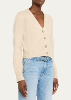 Brandon MaxwellSloane V-Neck Silk-Cashmere Cardigan