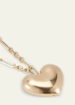 Brent NealeAll Gold Puff Heart Pendant on Chain Necklace, 18