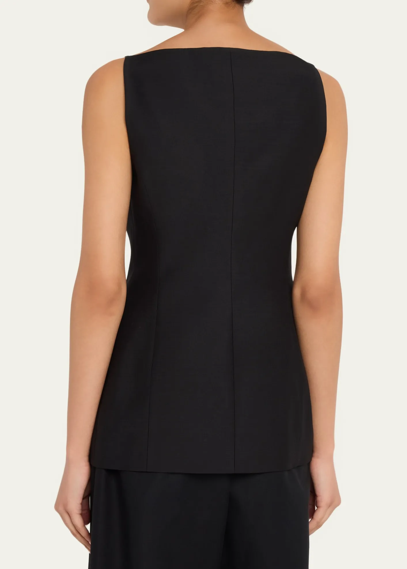 BrioniHigh-Neck Satin Wool Single-Breasted Vest