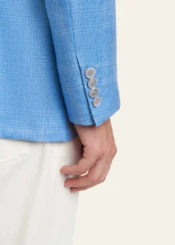 BrioniMen's Cashmere Sky Blue Plaid Jacket