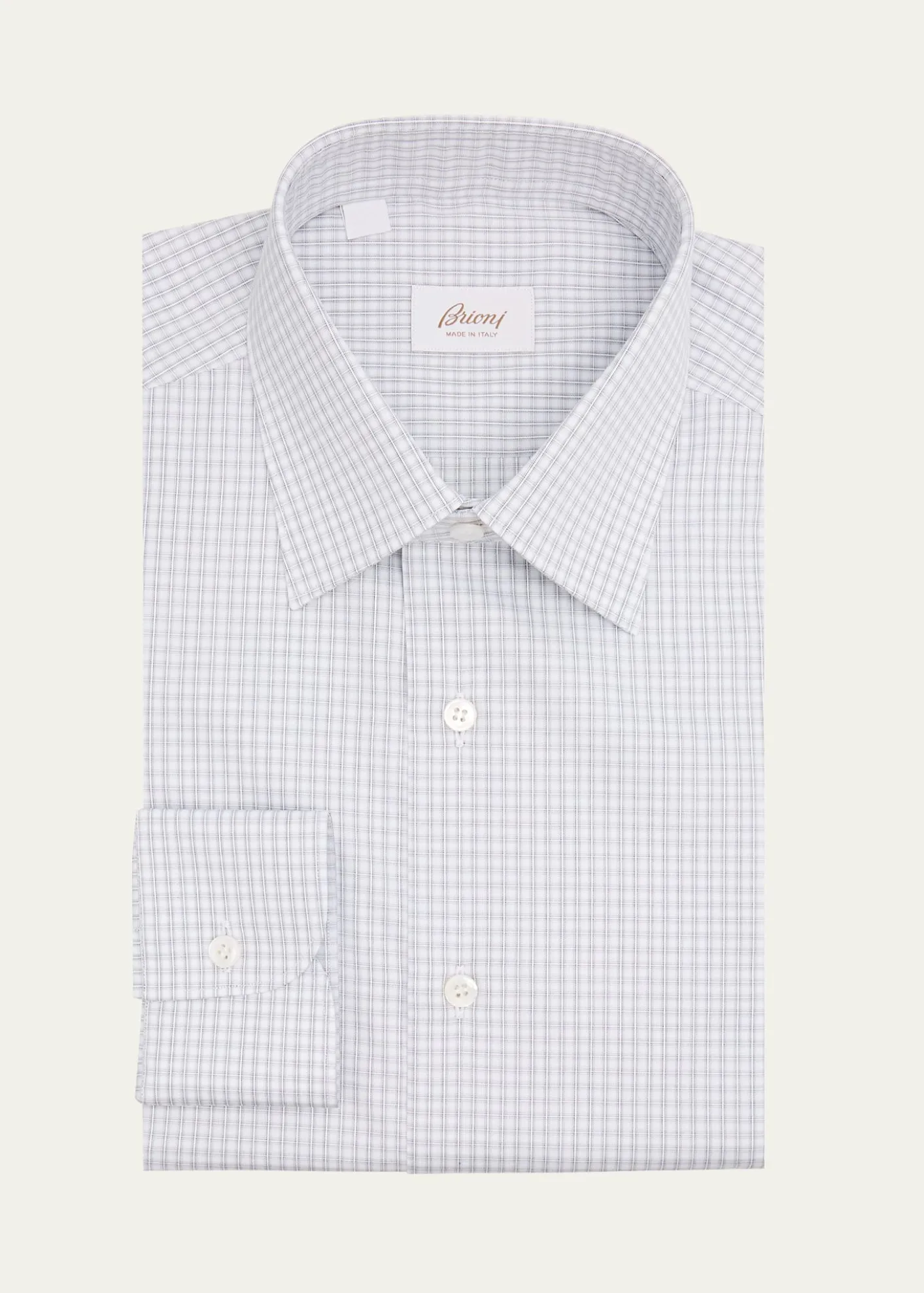 BrioniMen's Classic-Fit Micro-Check Cotton Dress Shirt