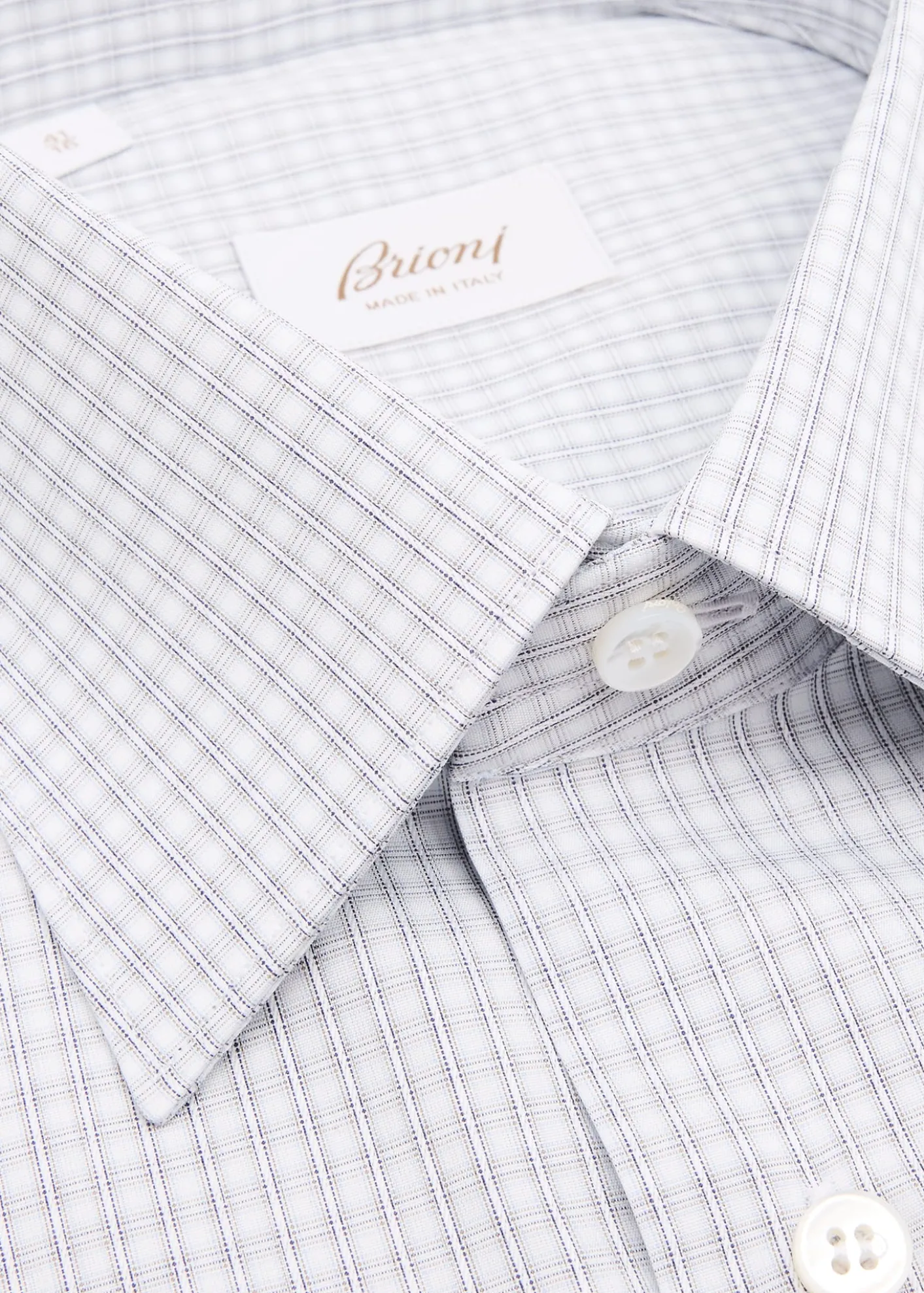 BrioniMen's Classic-Fit Micro-Check Cotton Dress Shirt
