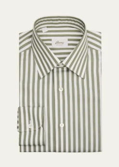 BrioniMen's Cotton Candy Stripe Point Collar Dress Shirt