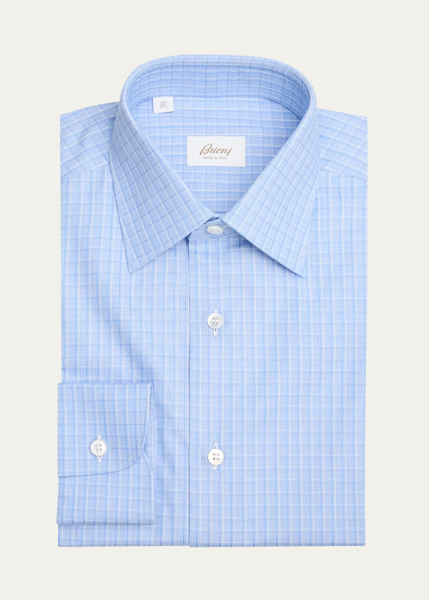 BrioniMen's Cotton Check Dress Shirt