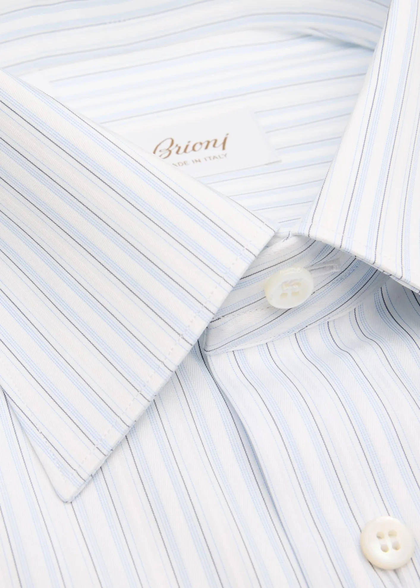 BrioniMen's Cotton Multi-Stripe Point Collar Dress Shirt