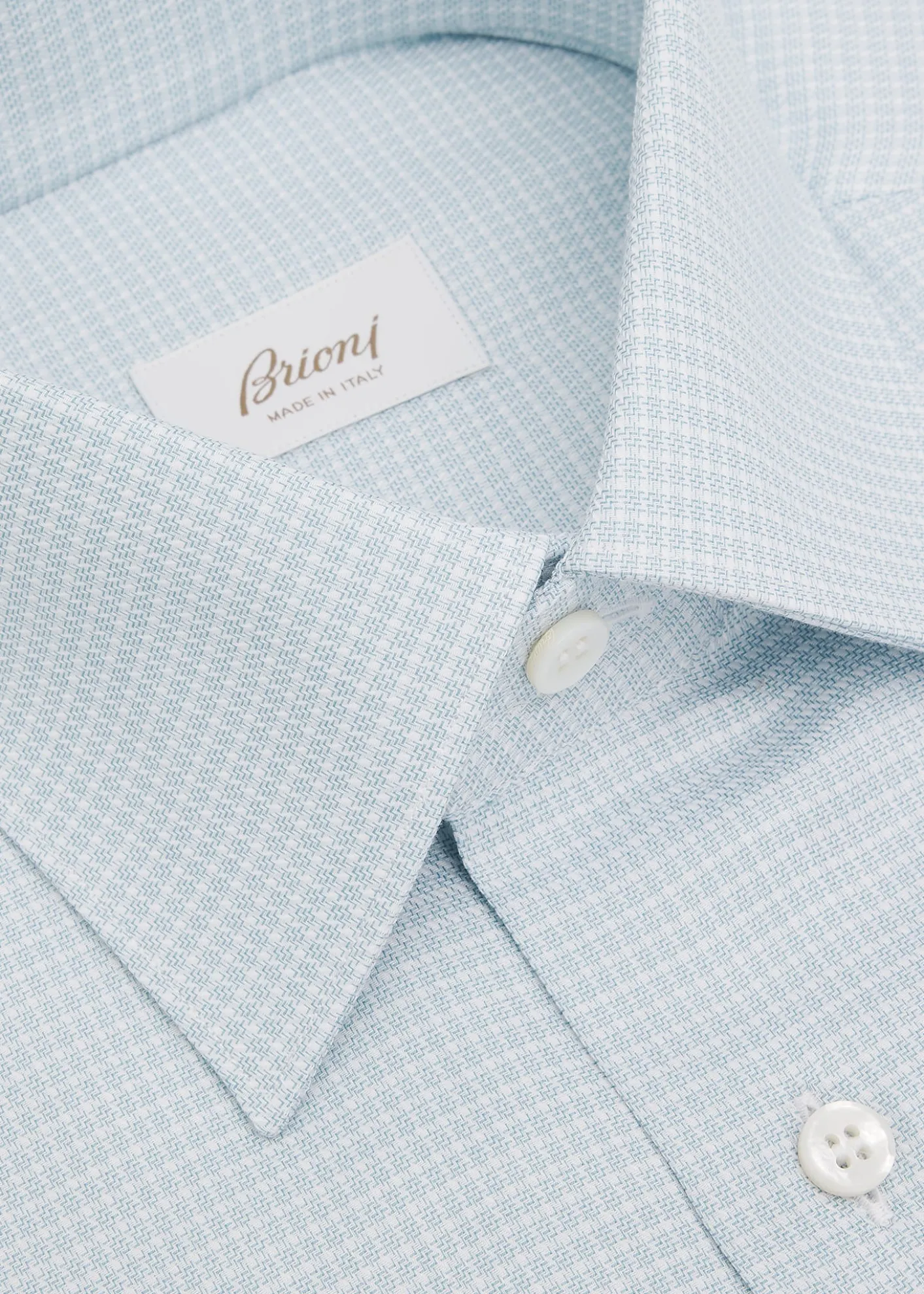 BrioniMen's Cotton Textured-Check Point Collar Dress Shirt