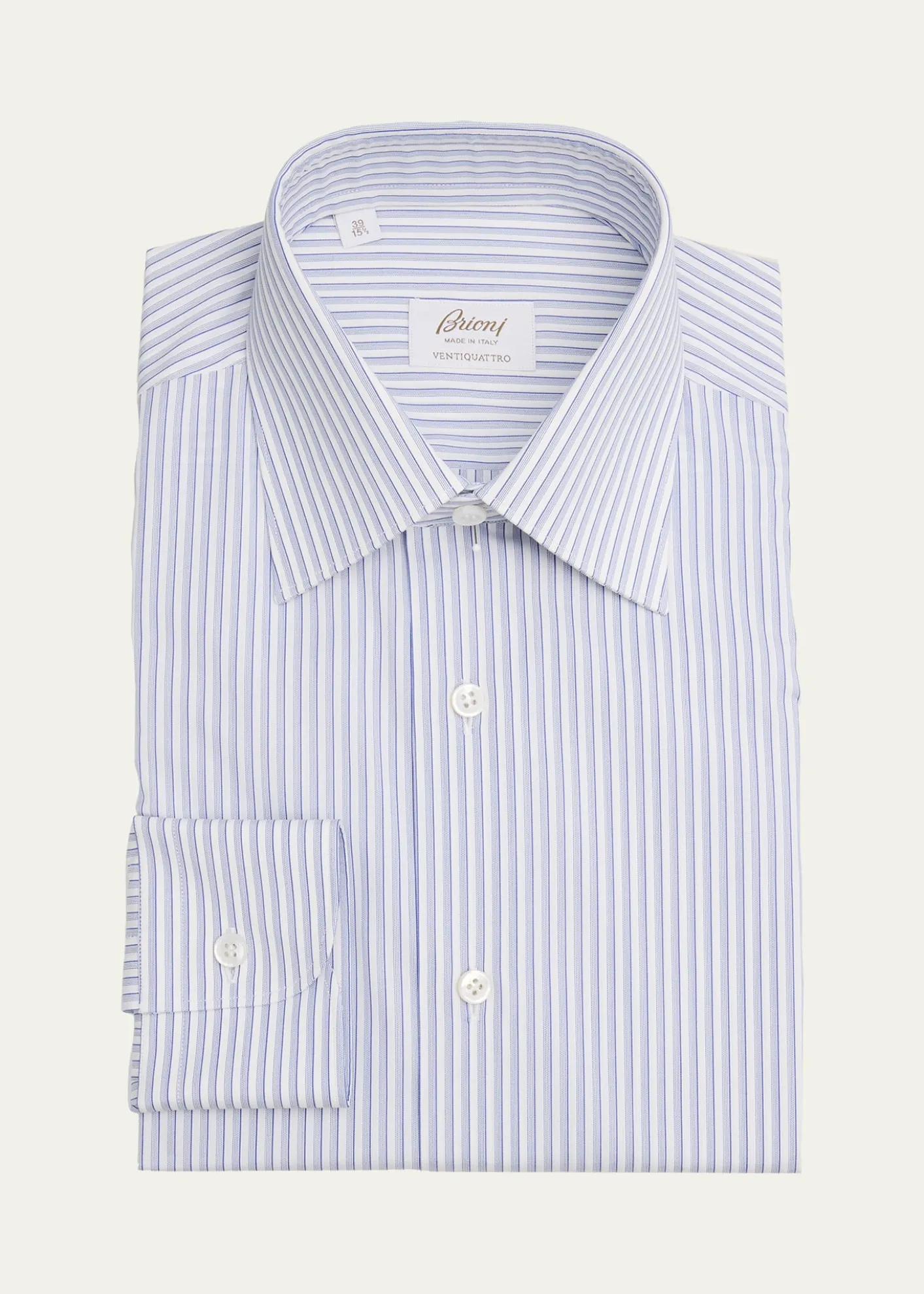 BrioniMen's Multi-Stripe Ventiquattro Cotton Dress Shirt